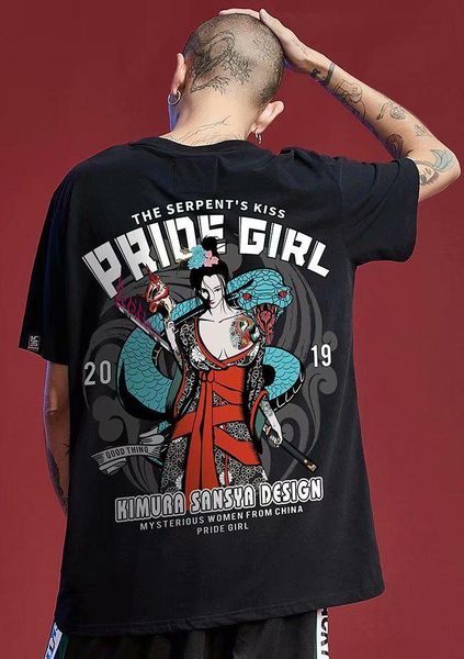 men's t-shirts chinese style hiphop loose trend t-shirt ins short-sleeved streetwear oversized couple cloths half-sleeved men top, White;black
men's t-shirts chinese style hiphop loose trend t-shirt ins short-sleeved streetwear oversized couple cloths half-sleeved men top, White;black