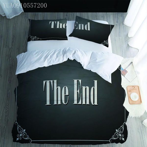 bedding sets black double 3d printing the end duvet cover with pillowcase set luxury quilt no bed sheet
bedding sets black double 3d printing the end duvet cover with pillowcase set luxury quilt no bed sheet