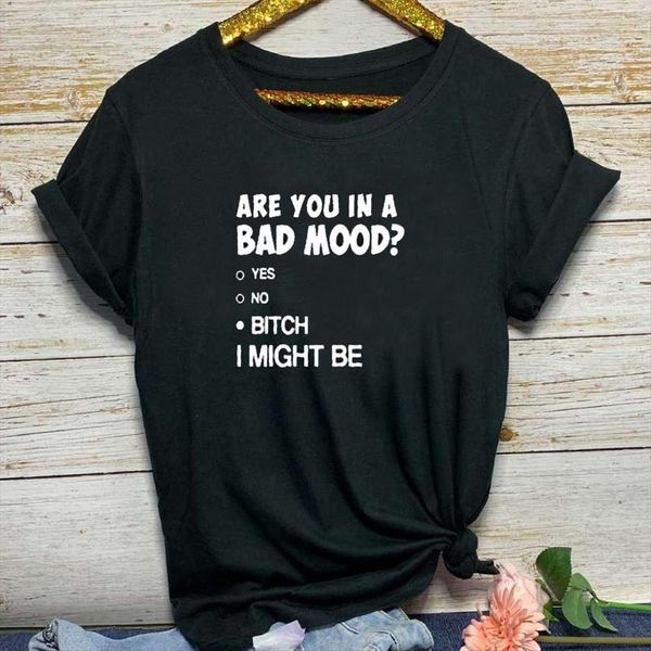 are you in a womens bad mood letter print women short sleeve o neck loose ladies summer tee, White
are you in a womens bad mood letter print women short sleeve o neck loose ladies summer tee, White