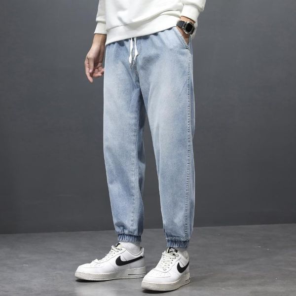 men's jeans 2021 autumn light blue loose harem fashionable feet elastic waist denim anke-length pants male brand trousers
men's jeans 2021 autumn light blue loose harem fashionable feet elastic waist denim anke-length pants male brand trousers
