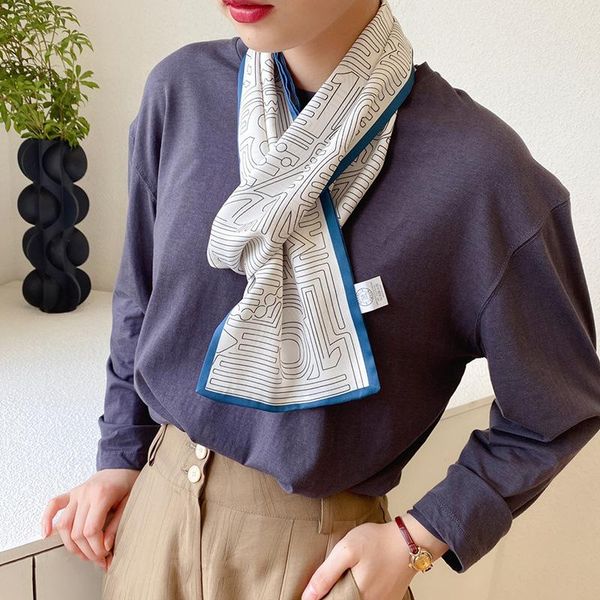 scarves 17*155cm chiffon silk shawls scarf women sweet female ladies print long soft wrap hair band, Blue;gray
scarves 17*155cm chiffon silk shawls scarf women sweet female ladies print long soft wrap hair band, Blue;gray