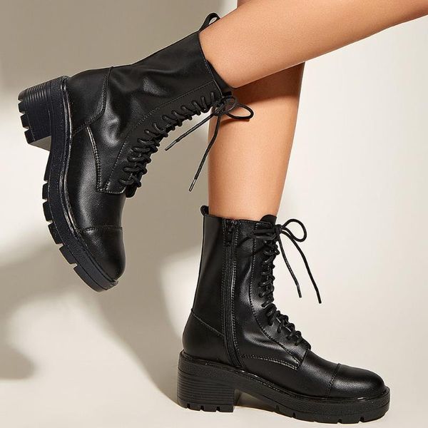 boots ribetrini brand fashion designer lace up combat women zipper chunky platform casual leisure trendy ladies shoes, Black
boots ribetrini brand fashion designer lace up combat women zipper chunky platform casual leisure trendy ladies shoes, Black