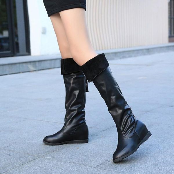 boots short plush pu leather women footwear plus size fashion women's velvet solid zipper over the knee ladies shoes, Black
boots short plush pu leather women footwear plus size fashion women's velvet solid zipper over the knee ladies shoes, Black