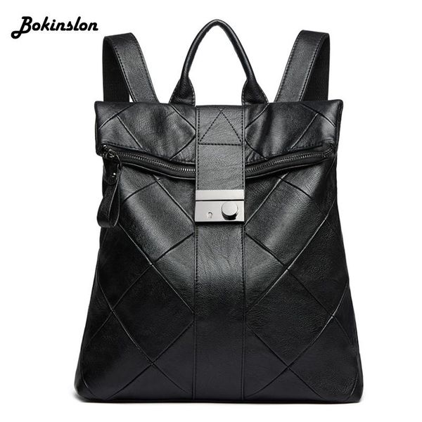 outdoor bags bokinslon fashion soft leather stitching backpack women wild lock portable travel bag female
outdoor bags bokinslon fashion soft leather stitching backpack women wild lock portable travel bag female