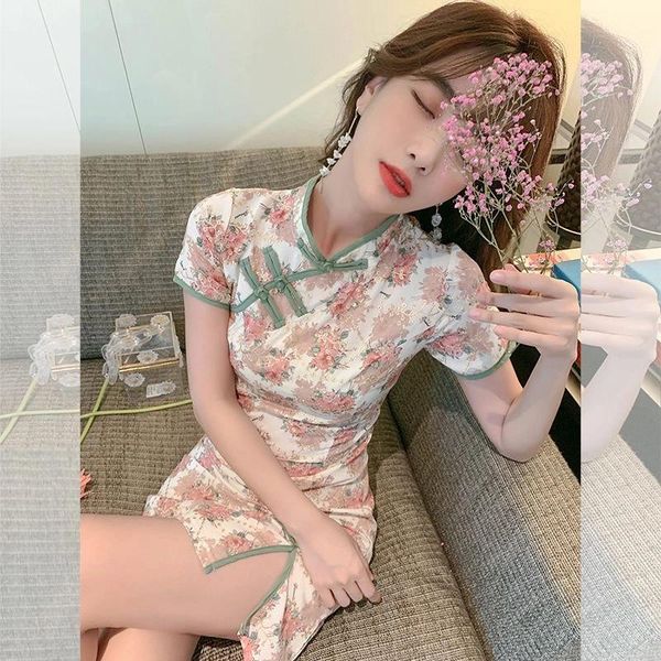 ethnic clothing improved cheongsam floral dress female summer 2021 retro temperament feminine little skirt tide, Red
ethnic clothing improved cheongsam floral dress female summer 2021 retro temperament feminine little skirt tide, Red