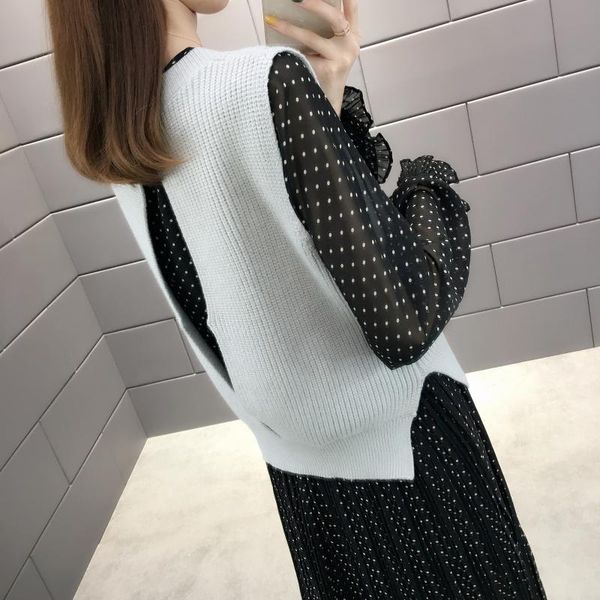 women's vests 9975 to film the clothing v-neck back hollow out twist vest 34, Black;white
women's vests 9975 to film the clothing v-neck back hollow out twist vest 34, Black;white