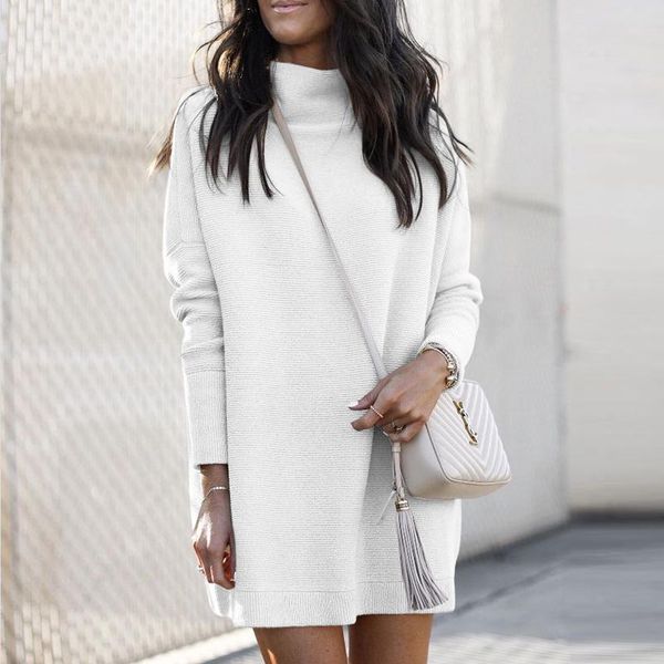 casual dresses 2021 autumn long sleeve office dress spring solid color simple mini women elegant turtleneck straight pullover, Black;gray
casual dresses 2021 autumn long sleeve office dress spring solid color simple mini women elegant turtleneck straight pullover, Black;gray