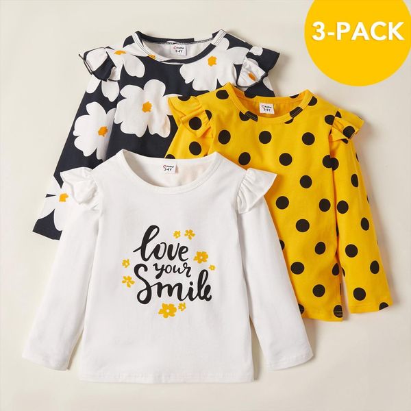 arrival spring 3 pack toddler girl floral and polka dots tee set for 6y clothes, Blue
arrival spring 3 pack toddler girl floral and polka dots tee set for 6y clothes, Blue