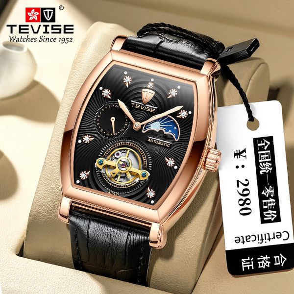 watch tewis mechanical men's belt waterproof wine barrel fashion live, Slivery;brown
watch tewis mechanical men's belt waterproof wine barrel fashion live, Slivery;brown