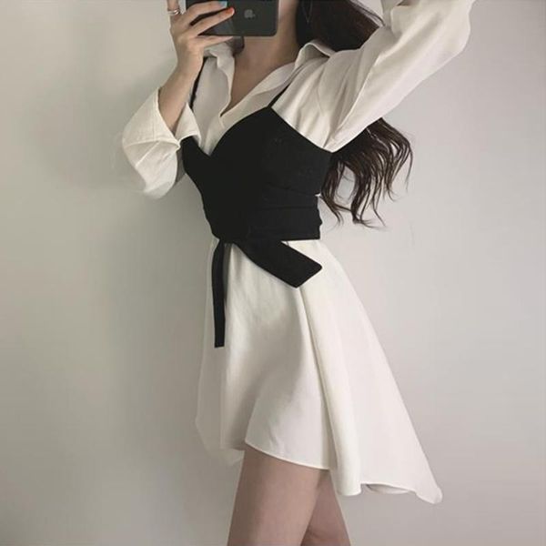 casual dresses shirt dress for women 2021 summer korean style clothing chic fashion elegant long sleeve loose turn-down collar, Black;gray
casual dresses shirt dress for women 2021 summer korean style clothing chic fashion elegant long sleeve loose turn-down collar, Black;gray