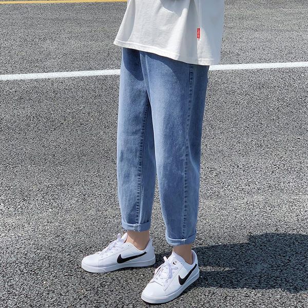 men's jeans 2021 spring and autumn korean wide leg pants loose casual baggy cargo pant men punk gothic, Blue
men's jeans 2021 spring and autumn korean wide leg pants loose casual baggy cargo pant men punk gothic, Blue