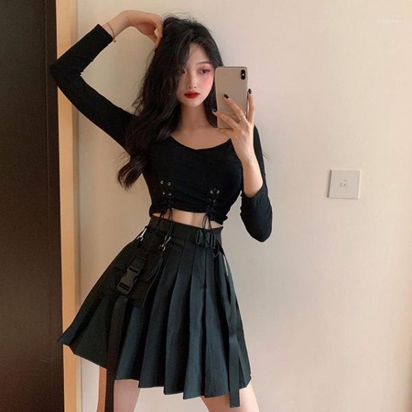 skirts harajuku casual a-line women solid skirt vintage sashes sweet kawaii pleated female korean pockets cute high waist, Black
skirts harajuku casual a-line women solid skirt vintage sashes sweet kawaii pleated female korean pockets cute high waist, Black