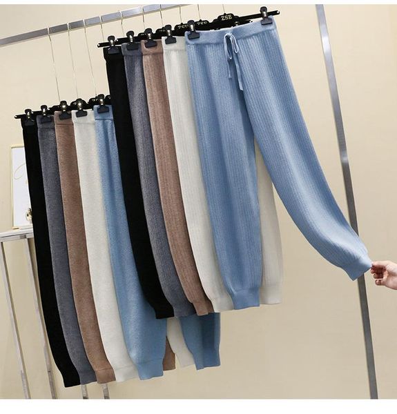 women's pants & capris 2021 autumn winters with knitting haroun getting easy leisure nine points feet legs, Black;white
women's pants & capris 2021 autumn winters with knitting haroun getting easy leisure nine points feet legs, Black;white