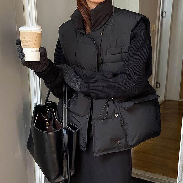 women's vests autumn winter down vest women coat short windbreaker thick waistcoat lightweight gilets sleeveless jacket body warmer, Black;white
women's vests autumn winter down vest women coat short windbreaker thick waistcoat lightweight gilets sleeveless jacket body warmer, Black;white