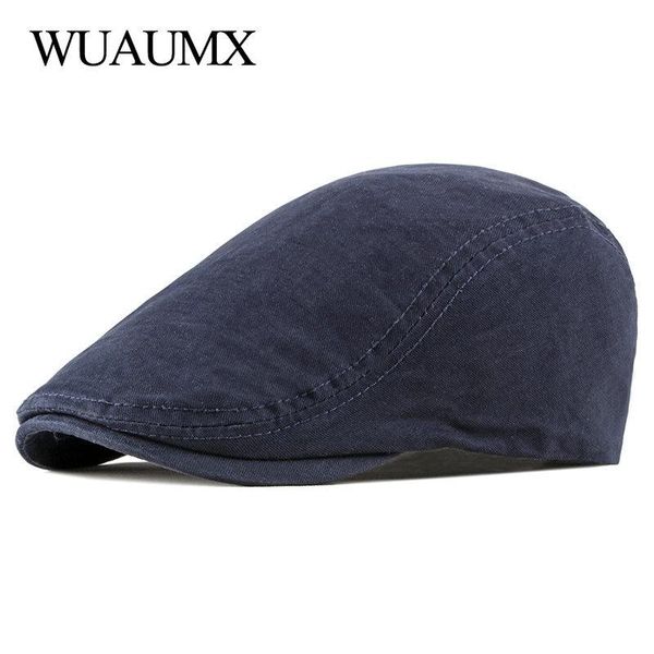 berets simple spring autumn mens hat solid beret for women wash cotton visors herringbone flat caps artist painter peaked boina, Blue;gray
berets simple spring autumn mens hat solid beret for women wash cotton visors herringbone flat caps artist painter peaked boina, Blue;gray