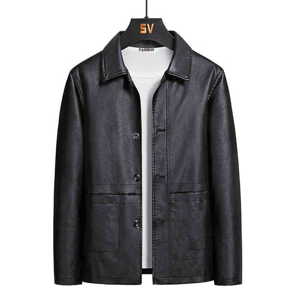 fashion autumn simple lapel slim solid color leather m-5xl casual men's chaquetas los hombr, Black
fashion autumn simple lapel slim solid color leather m-5xl casual men's chaquetas los hombr, Black