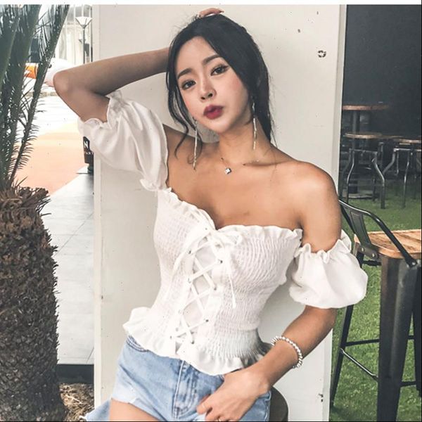 2021 new arrival boho summer crop womens and blouses puff sleeve off shoulder lace up beach shirt blusa feminina, White
2021 new arrival boho summer crop womens and blouses puff sleeve off shoulder lace up beach shirt blusa feminina, White