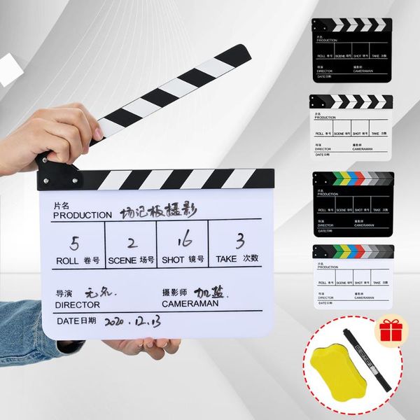 selens film clapperboard acrylic clapboard dry erase for tv movie director cut action scene slate clap with marker pen eraser
selens film clapperboard acrylic clapboard dry erase for tv movie director cut action scene slate clap with marker pen eraser