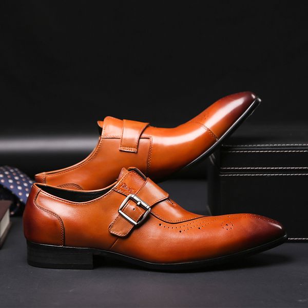 dress shoes italian style monk strap men loafers formal party elegant wedding dress men's shoes breathable gna1, Black
dress shoes italian style monk strap men loafers formal party elegant wedding dress men's shoes breathable gna1, Black