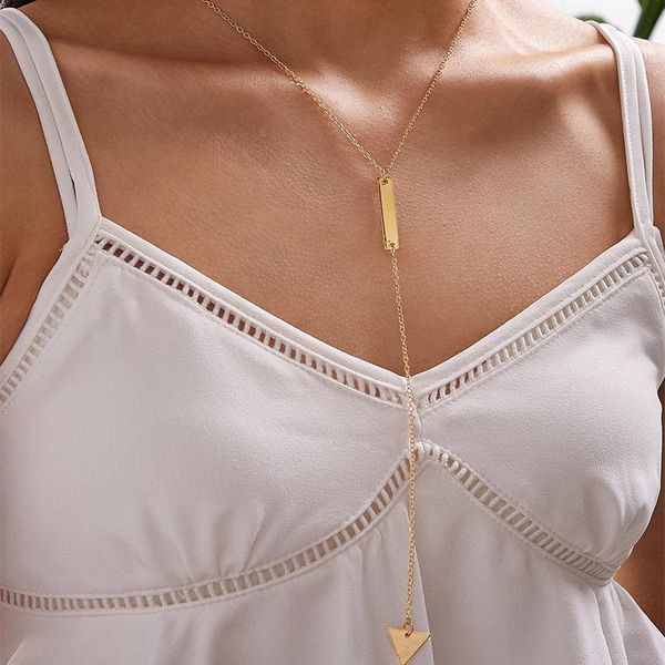 pendant necklaces 2021 necklace women stainless steel jewelry choker triangular rectangular geometric long chain sweater chainsummer fashion, Silver
pendant necklaces 2021 necklace women stainless steel jewelry choker triangular rectangular geometric long chain sweater chainsummer fashion, Silver