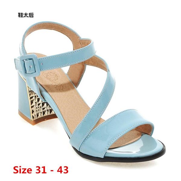 sandals summer pumps gladiator shoes women high heels sandal lady ankle strap pump small big size 31 - 43, Black
sandals summer pumps gladiator shoes women high heels sandal lady ankle strap pump small big size 31 - 43, Black