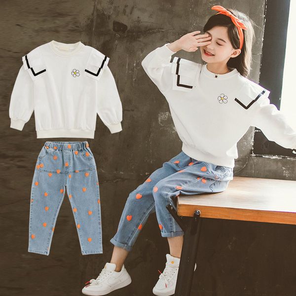 2021 new teenagers set of girly baby fashion designer jeans with hearts print two casual pieces children clothes 8 to 12 years old 2137, White
2021 new teenagers set of girly baby fashion designer jeans with hearts print two casual pieces children clothes 8 to 12 years old 2137, White