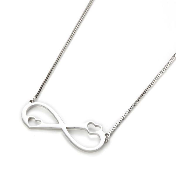 pendant necklaces selling fashion simple stainless steel necklace infinity love for women accessories, Silver
pendant necklaces selling fashion simple stainless steel necklace infinity love for women accessories, Silver