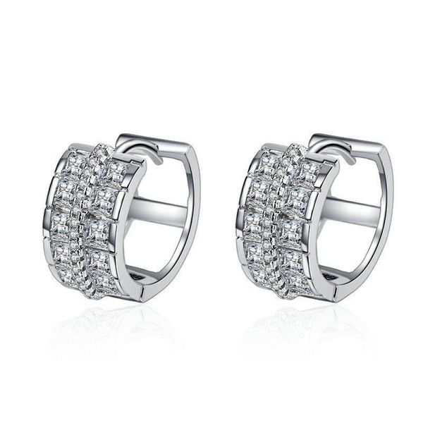 stud double row cz zircon women earring delicate shape wedding engagement party bridal earrings jewelry, Golden;silver 
stud double row cz zircon women earring delicate shape wedding engagement party bridal earrings jewelry, Golden;silver