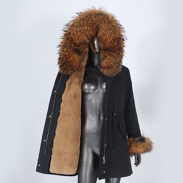 women's fur & faux cxfs 2021 waterproof long parka real coat winter jacket women natural raccoon collar hooded thick detachable outerwe, Black
women's fur & faux cxfs 2021 waterproof long parka real coat winter jacket women natural raccoon collar hooded thick detachable outerwe, Black