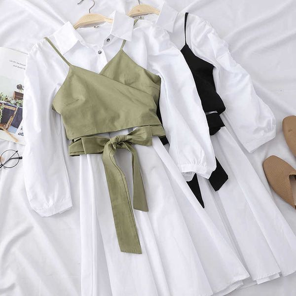 vanovich spring and summer fashion women dress solid color long-sleeve two-piece korean style clothing 210615, Black;gray
vanovich spring and summer fashion women dress solid color long-sleeve two-piece korean style clothing 210615, Black;gray