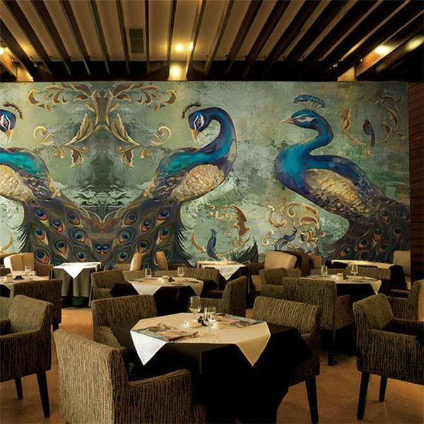 wallpapers custom 3d mural wallpaper retro style peacock background wall decorations large painting living room sofa bedroom
wallpapers custom 3d mural wallpaper retro style peacock background wall decorations large painting living room sofa bedroom