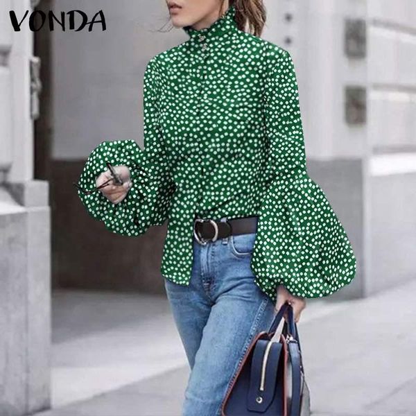 women's blouses & shirts party long latern sleeve vonda elegant women high collar 2021 fashion retro casual print button blusas s-5xl, White
women's blouses & shirts party long latern sleeve vonda elegant women high collar 2021 fashion retro casual print button blusas s-5xl, White