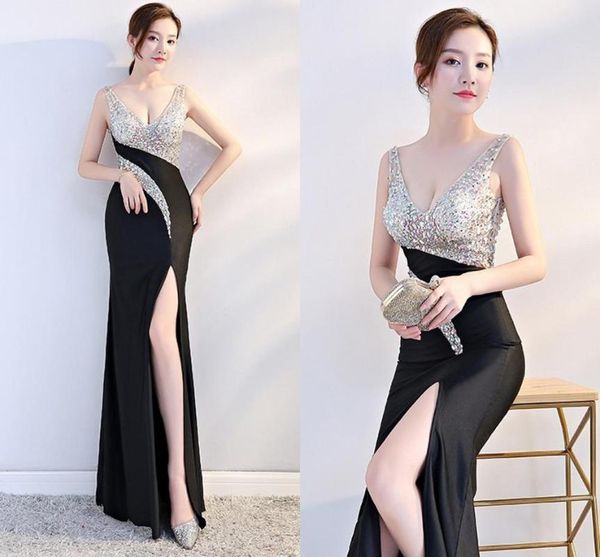 party dresses vestidos de baile beading prom 2021 v neck backless split sleeveless evening gown vestido festa, White;black
party dresses vestidos de baile beading prom 2021 v neck backless split sleeveless evening gown vestido festa, White;black