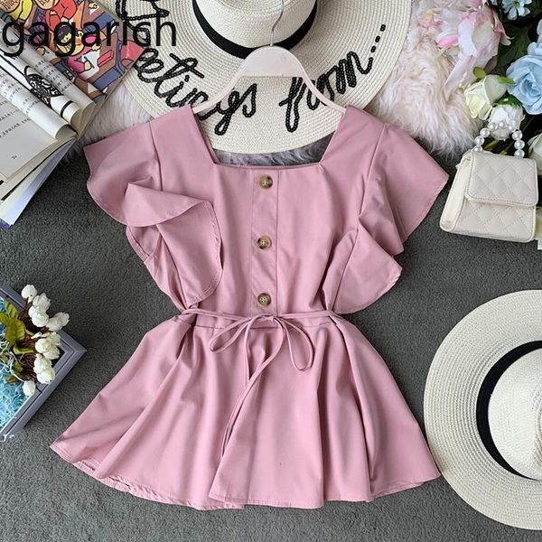 women's blouses & shirts gagarich women blouse 2021 belt waist lotus leaf edge shirt square collar sleeveless solid ladies fashion, White
women's blouses & shirts gagarich women blouse 2021 belt waist lotus leaf edge shirt square collar sleeveless solid ladies fashion, White