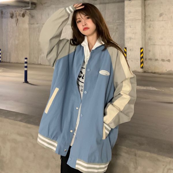 2021 new autumn loose embroidery stitching baseball uniform sweatshirt long sleeve hoodless jacket for lovers v1yl, Black
2021 new autumn loose embroidery stitching baseball uniform sweatshirt long sleeve hoodless jacket for lovers v1yl, Black