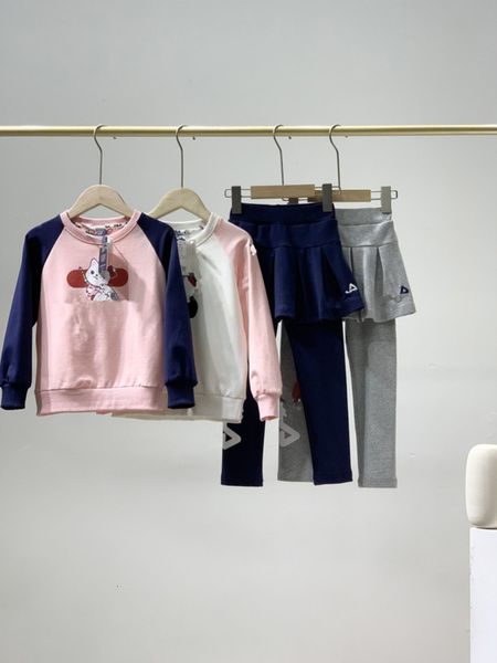 bodysuit, new girls' round neck children's pullover, sports and leisure suit, White
bodysuit, new girls' round neck children's pullover, sports and leisure suit, White