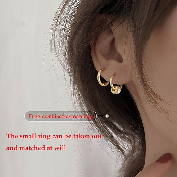 hoop & huggie women's fashion y combinable earrings shiny crystal mini circle connected golden/white huggies earring jewelry, Golden;silver
hoop & huggie women's fashion y combinable earrings shiny crystal mini circle connected golden/white huggies earring jewelry, Golden;silver