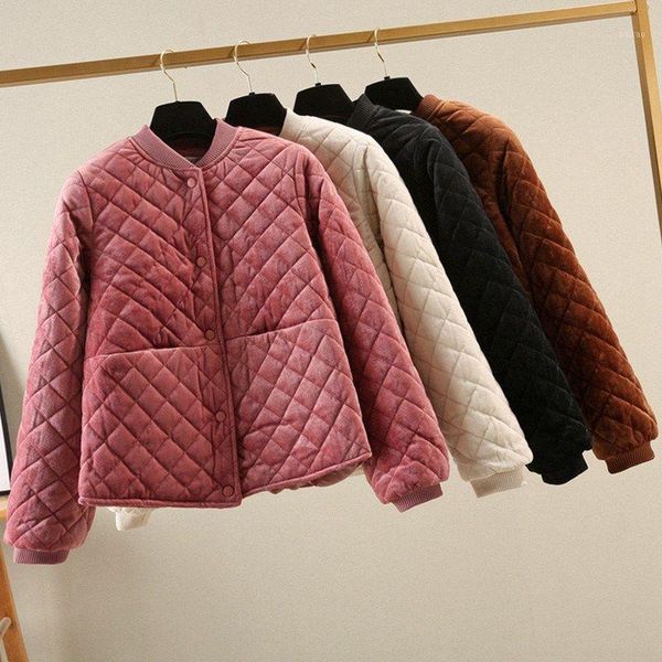 women's down & parkas autumn winter basic jacket long sleeve solid female coat 2021 stand collar botton casual velvet outerwear, Black
women's down & parkas autumn winter basic jacket long sleeve solid female coat 2021 stand collar botton casual velvet outerwear, Black