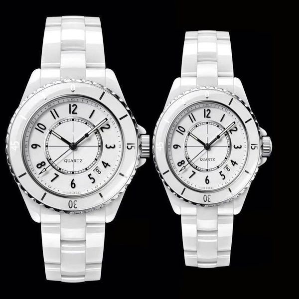 wristwatches men women watch luxury couple watches lover sports black white ceramic, Slivery;brown
wristwatches men women watch luxury couple watches lover sports black white ceramic, Slivery;brown