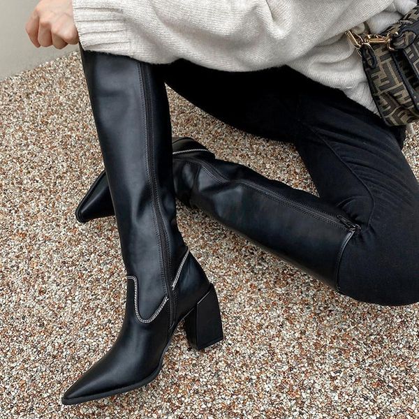 boots winter women shoes tall square head thick heel woman fashion long tube size 33-421, Black
boots winter women shoes tall square head thick heel woman fashion long tube size 33-421, Black