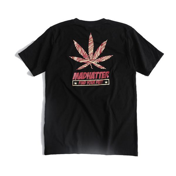 2021 new cotton and hemp leaf printed chao men t-shirt in summer ecz1, White