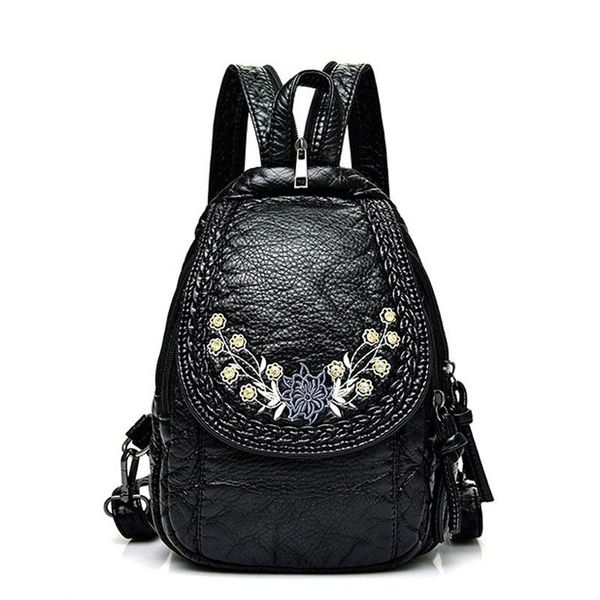 outdoor bags embroidery flowers women backpack small soft pu leather backpacks for girls teenagers female shoulder bag chest pack black bols
outdoor bags embroidery flowers women backpack small soft pu leather backpacks for girls teenagers female shoulder bag chest pack black bols