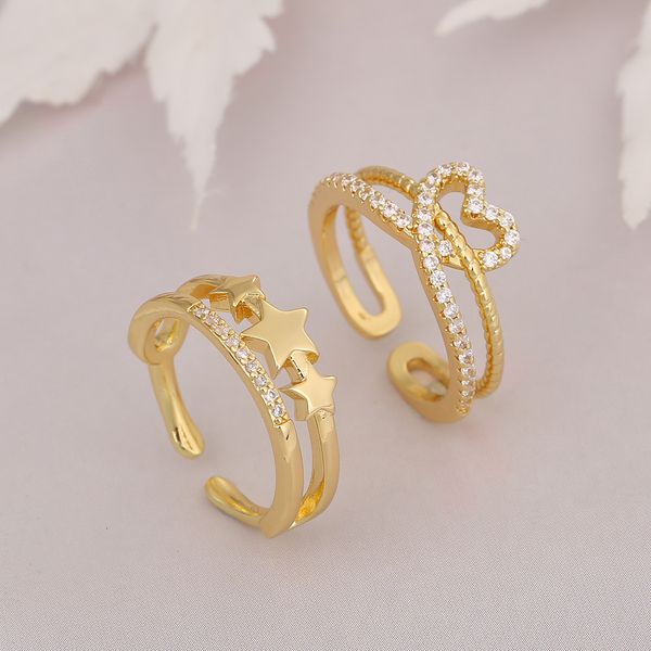 hongxi men/women ring fashion luxury net red street shooting jewelry love star open personalized double-layer tail accessories female, Silver
hongxi men/women ring fashion luxury net red street shooting jewelry love star open personalized double-layer tail accessories female, Silver
