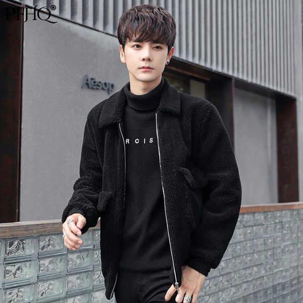 men's down & parkas pfhq 2021 men fashion loose solid color lapel zipper lamb plush korean style trend thicken jacket autumn and winter, Black
men's down & parkas pfhq 2021 men fashion loose solid color lapel zipper lamb plush korean style trend thicken jacket autumn and winter, Black