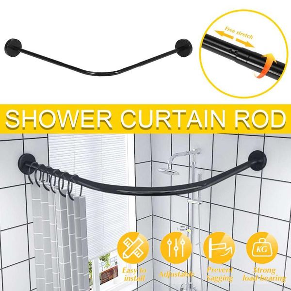 shower curtains extendable corner curtain rod pole black stainless steel rail bar bath door hardware heavy loaded u & l shaped
shower curtains extendable corner curtain rod pole black stainless steel rail bar bath door hardware heavy loaded u & l shaped