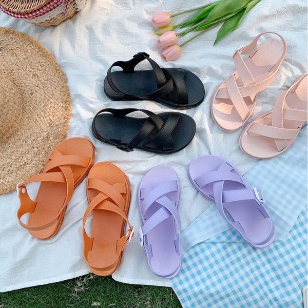 sandals 2021 women jelly band buckle soft ladies shoes button solid flat platform casual female beach summer, Black
sandals 2021 women jelly band buckle soft ladies shoes button solid flat platform casual female beach summer, Black