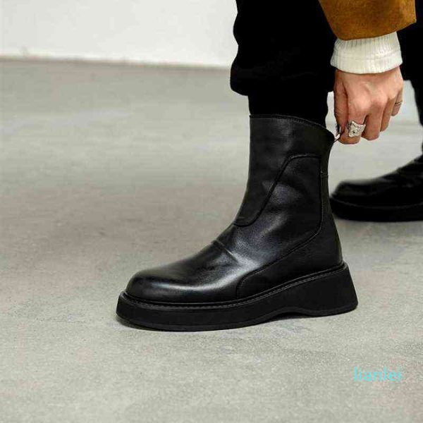 leather boots round shape black women fashion keep warm high gang motorcycle winter classic style
leather boots round shape black women fashion keep warm high gang motorcycle winter classic style
