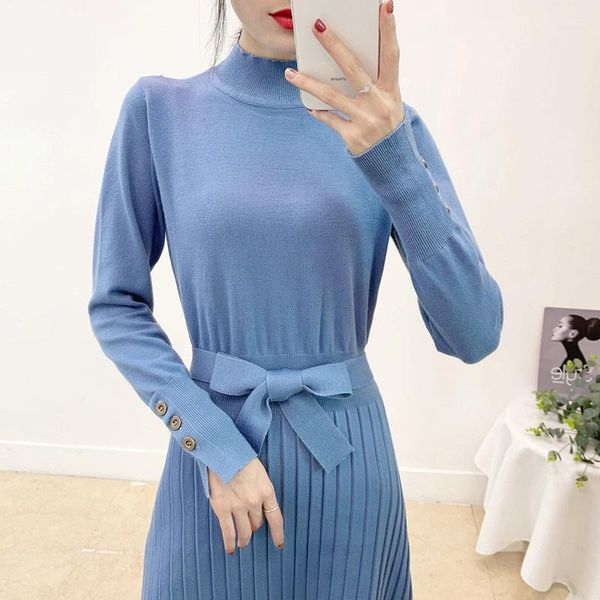 casual dresses turtleneck knitted long women dress 2021 autumn winter warm with sashes a line pullover sweater pull female, Black;gray
casual dresses turtleneck knitted long women dress 2021 autumn winter warm with sashes a line pullover sweater pull female, Black;gray
