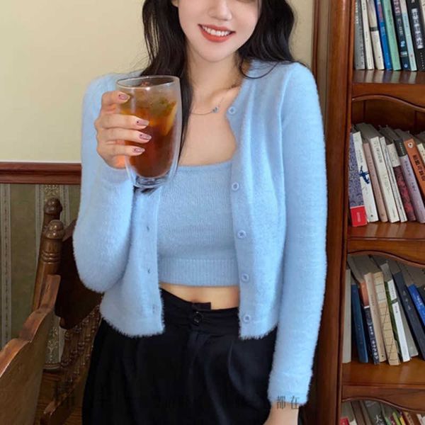 womengaga autumn winter french fashion mohair two-piece knitted cardigan high waist short sweater for women qayk 210603, White
womengaga autumn winter french fashion mohair two-piece knitted cardigan high waist short sweater for women qayk 210603, White