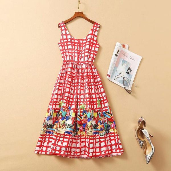 casual dresses runway fashion summer women spaghetti strap red plaid cartoon print elegant knee-lenght party holiday dress, Black;gray
casual dresses runway fashion summer women spaghetti strap red plaid cartoon print elegant knee-lenght party holiday dress, Black;gray